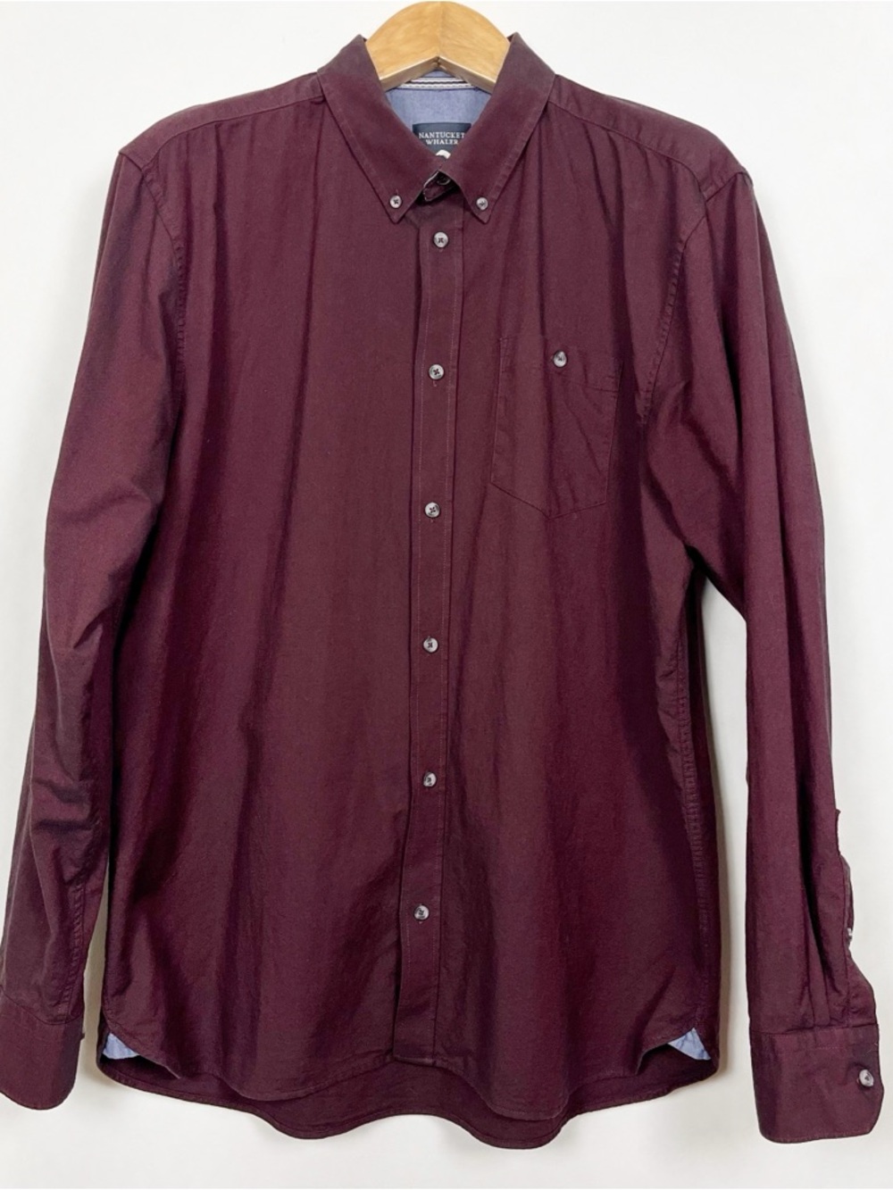 Nantucket Whaler Men's Burgundy Flannel Button-Down Shirt Size XXL